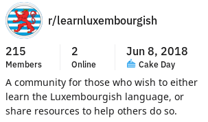 Learn Luxembourgish @ Reddit